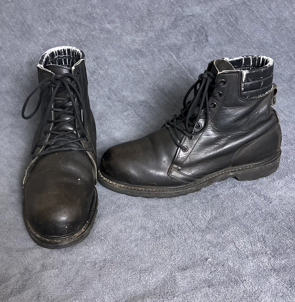 VTG Iron Age Steel Toe Boots Men’s 12 M Lace Up Black Goodyear MADE IN USA