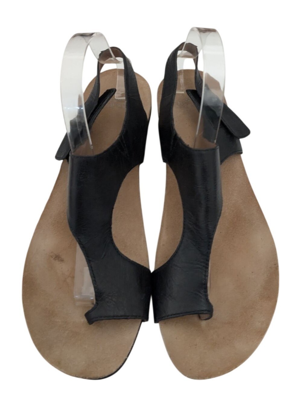 Dansko Reece Black Leather Comfort Toe Loop Sandals Womens EU 42 US 11.5