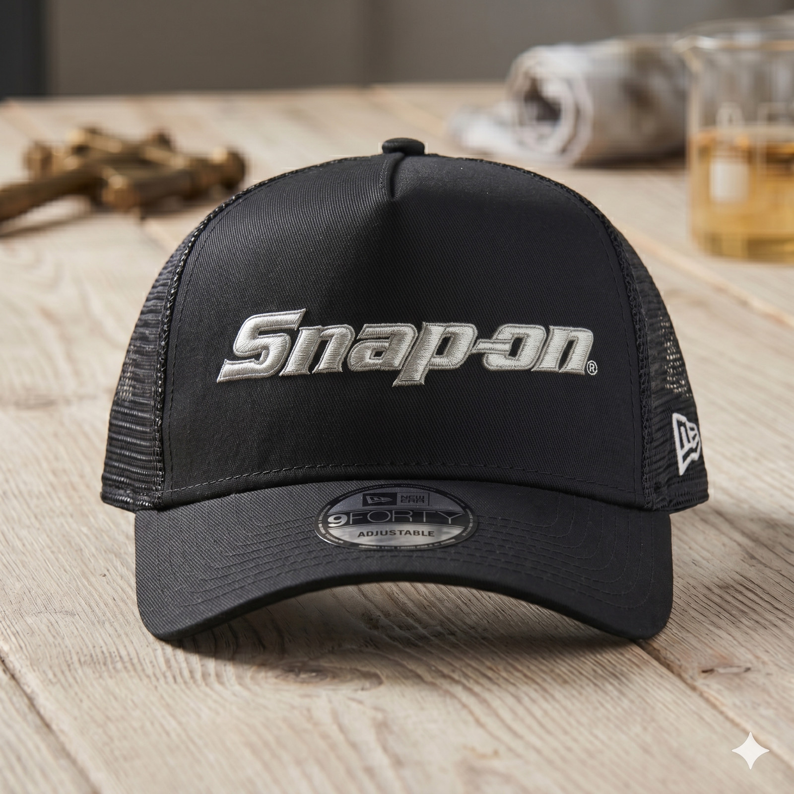 Snap-on Tools Embroidered Hat – Black Trucker Mesh Cap – Direct Embroidery