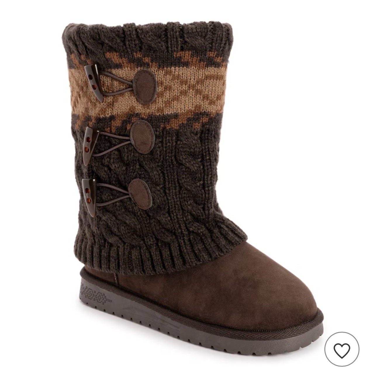 NEW – MUK LUKS Women’s Cheryl Cuff Winter Boots – Java Marl, 9W NWT