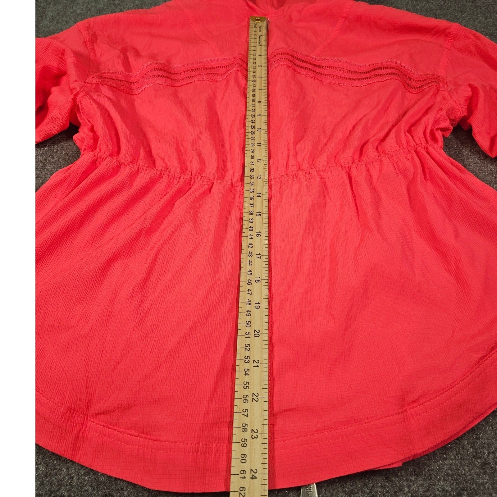 Free People Movement Pink Vivid Coral Run Wild Athletic Windbreaker Jacket S