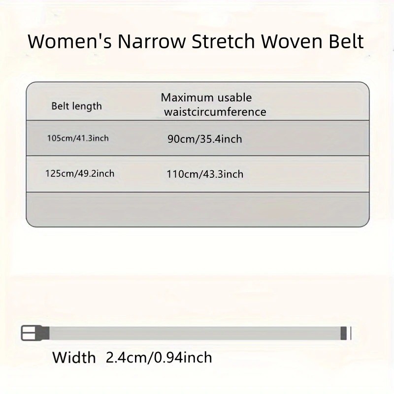 Elastic Fabric Braided Belt,Enduring Stretch Woven Belt for Unisex Men/Women/Jun