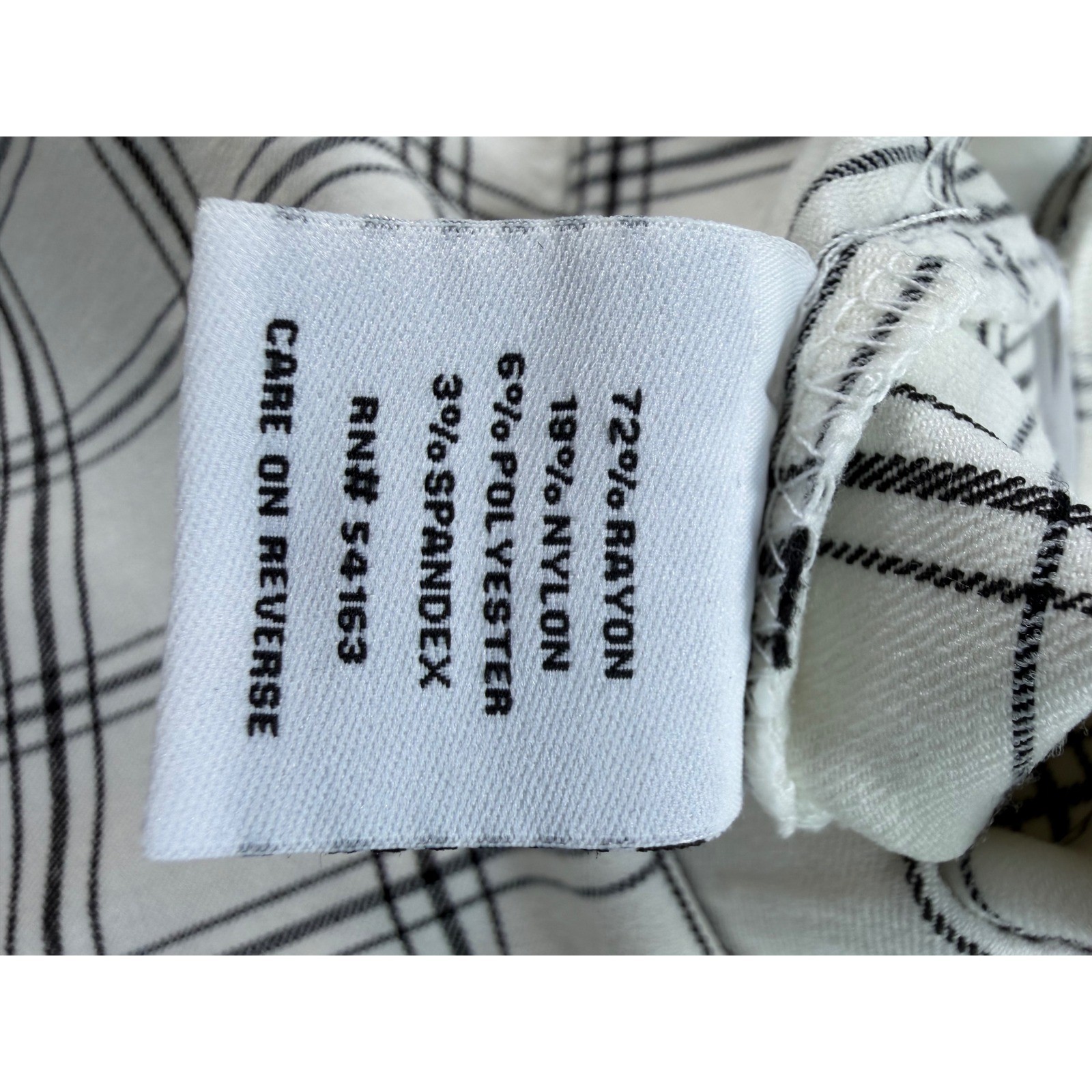 Tommy Hilfiger Womens White Black Plaid Pull On Skinny Pants Size 8