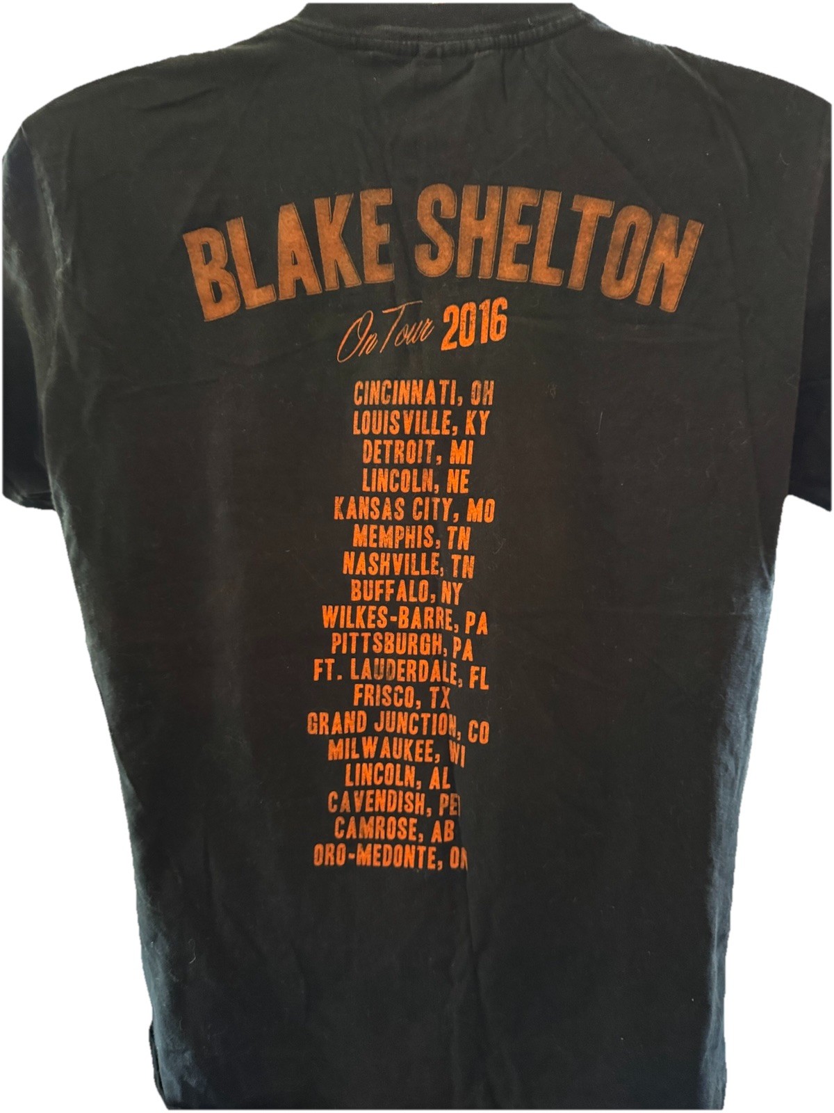 Blake Shelton 2016 Tour Shirt Front And Back Print Sz LG