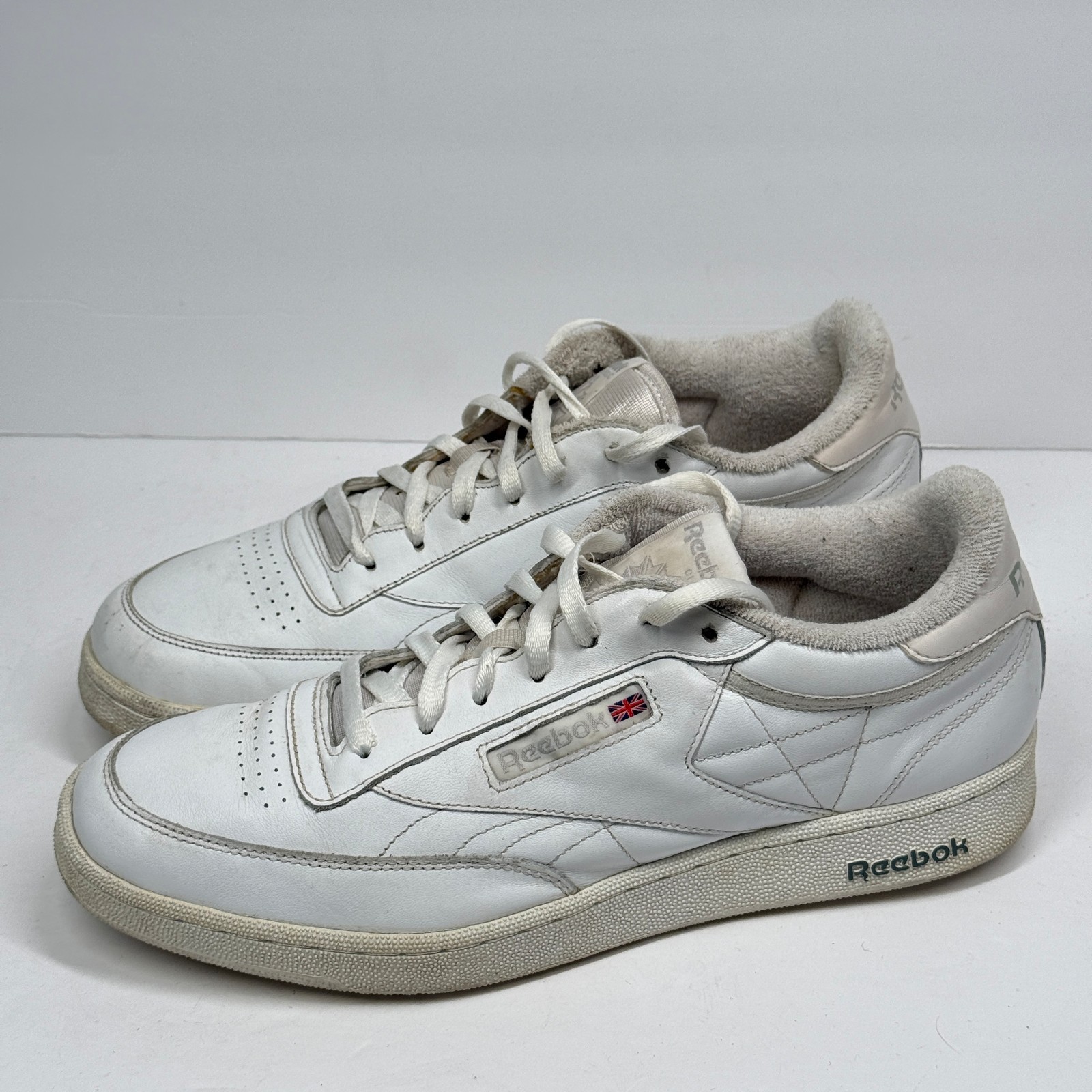 Reebok Club C 85 Classic Sneaker Lace Up White Leather Casual Men’s Size 11.5