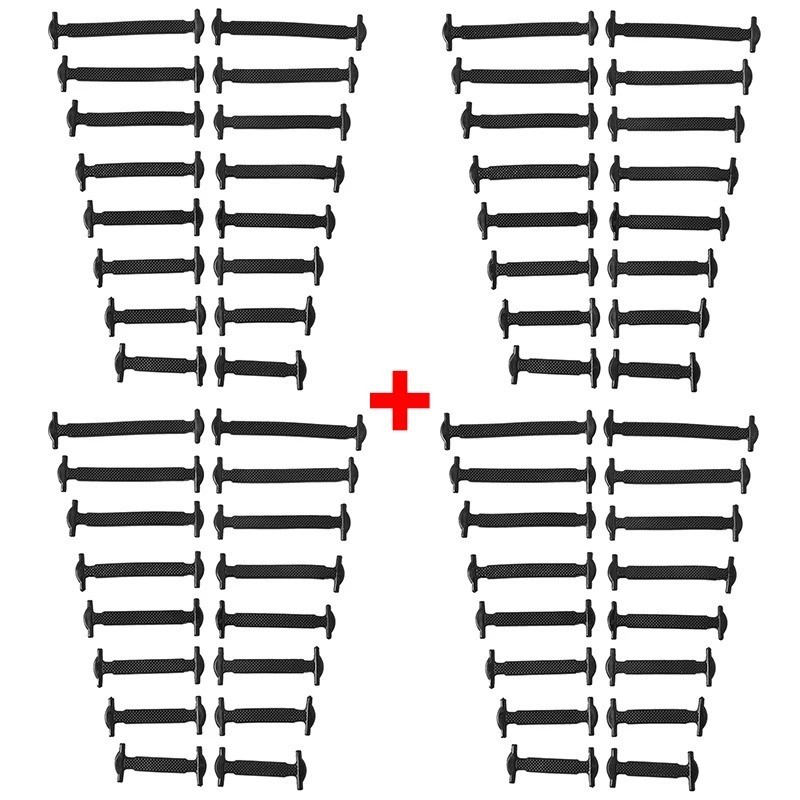 16pcs Elastic No Tie Shoelaces Silicone Stretch Rubber Bands Unisex Sneakers