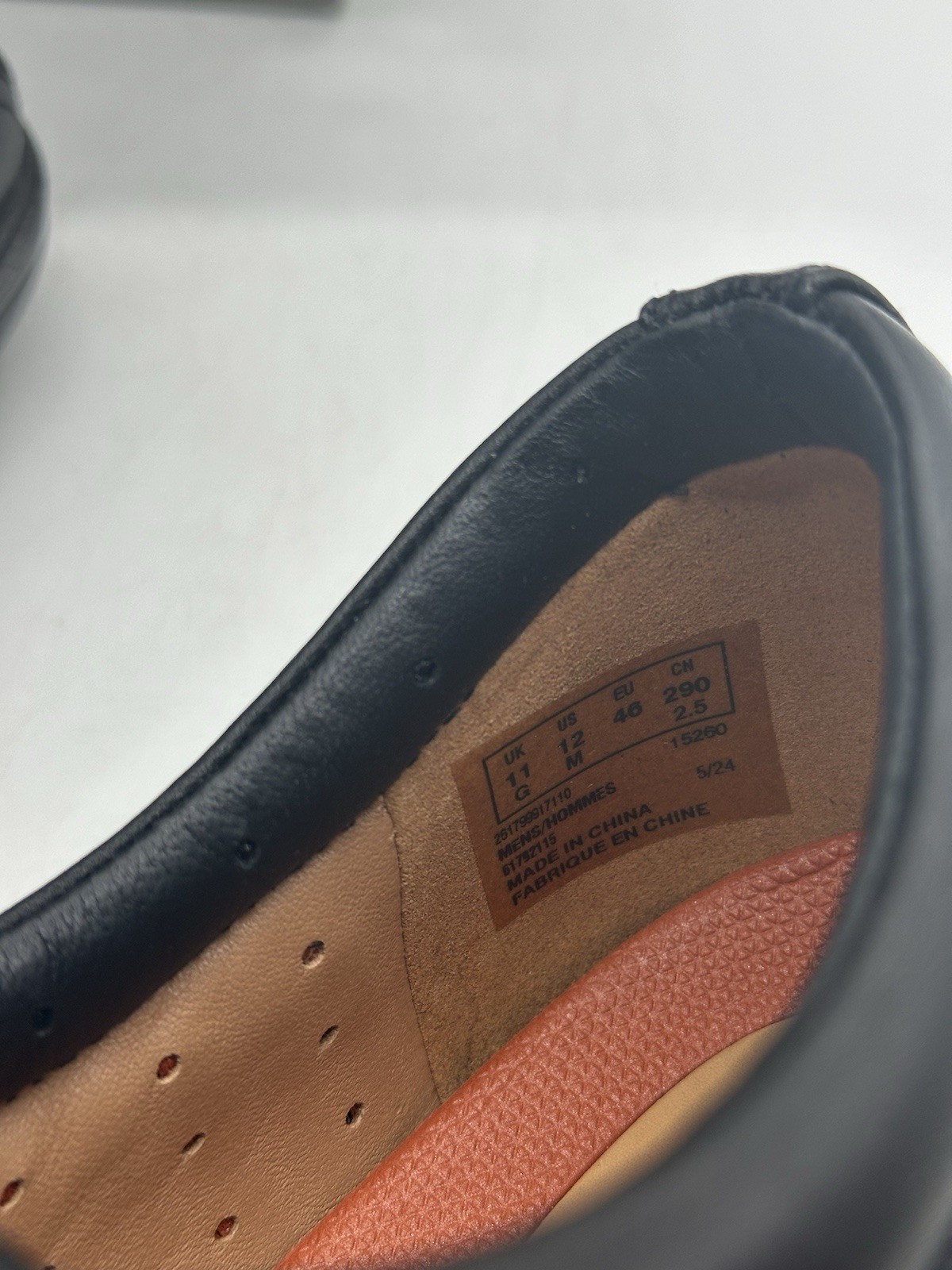 Clarks Men’s Un Kendric Way Black Leather 26179991 Size 12 M