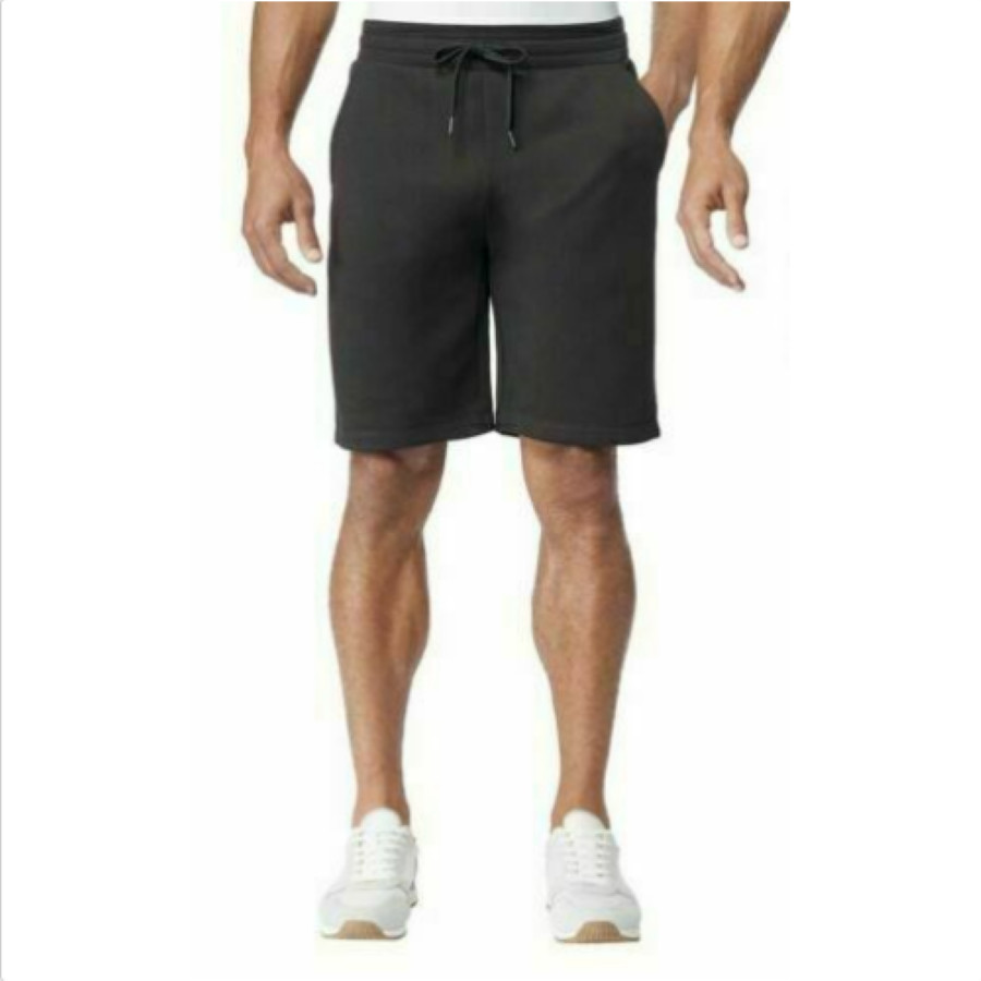 32 DEGREES Men’s, Drawstring Back Zipper Pocket Short, Black , S