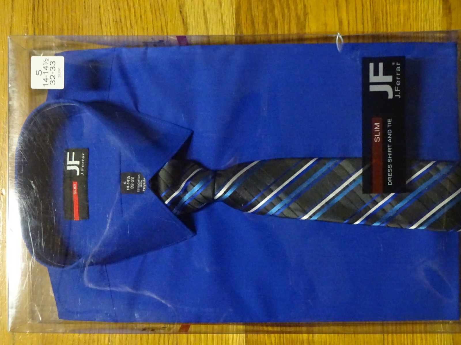 NWT J.Ferrar Men Long Sleeve Dress Shirt 14-14.5 /32-33 – BOGO. 1 NWT with tie