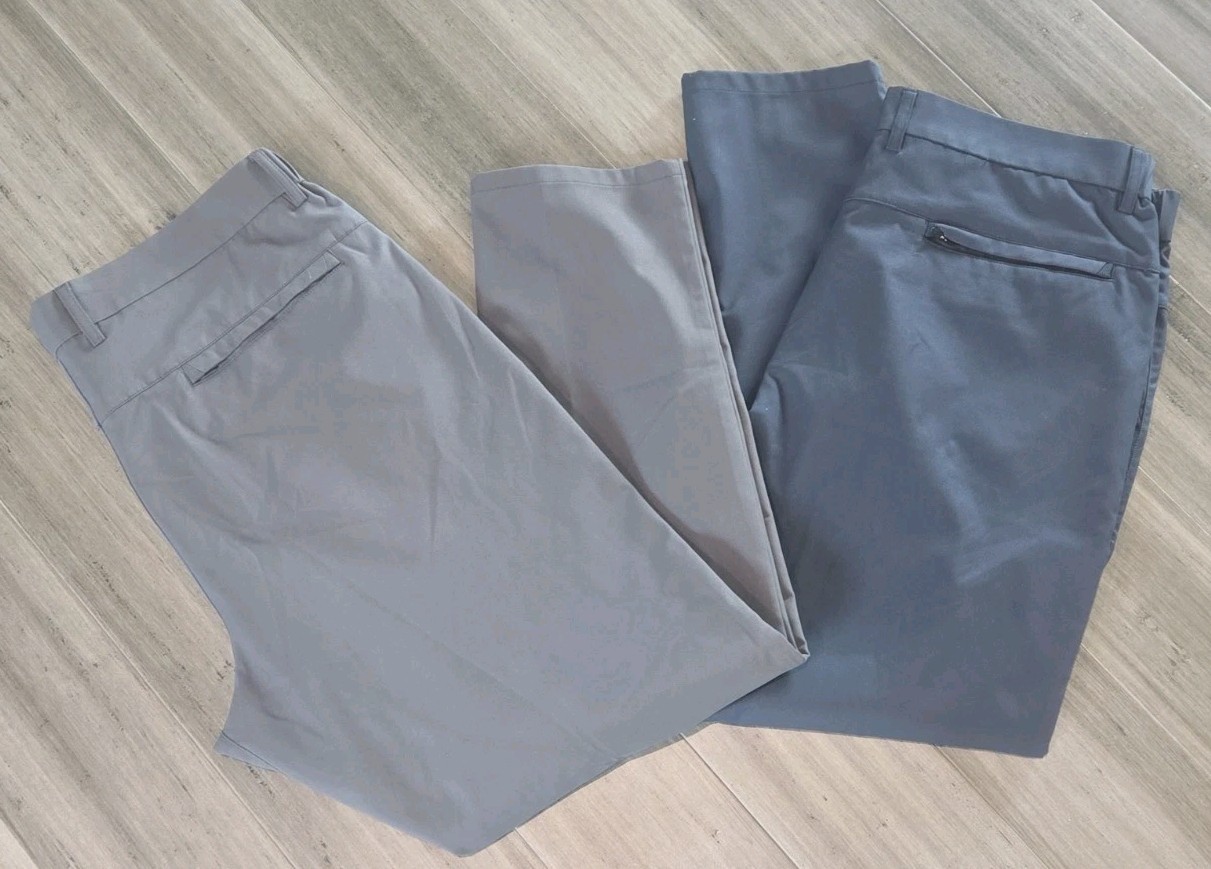 Jack Archer Jetsetter Pants Mens 36×30 Deep Blue & Charcoal Performance Lot of 2
