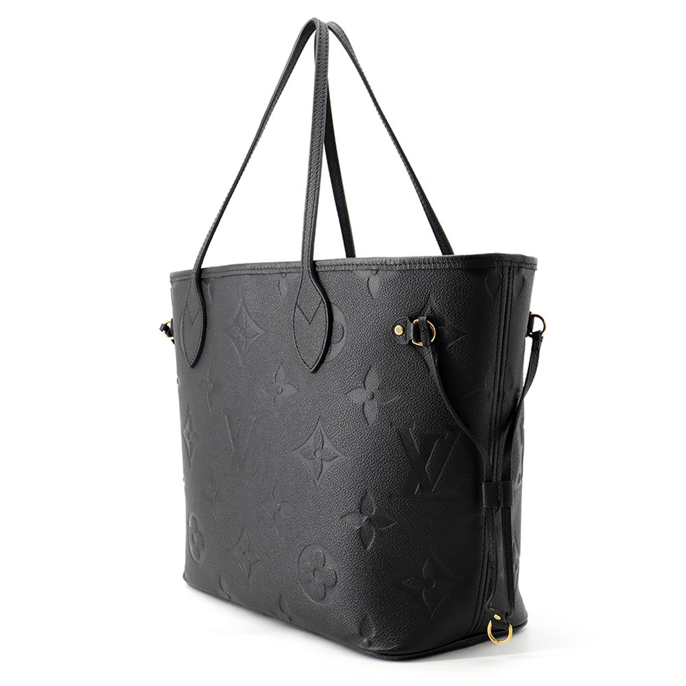 LOUIS VUITTON Neverfull Size MM Monogram Empreinte Leather Noir M45685