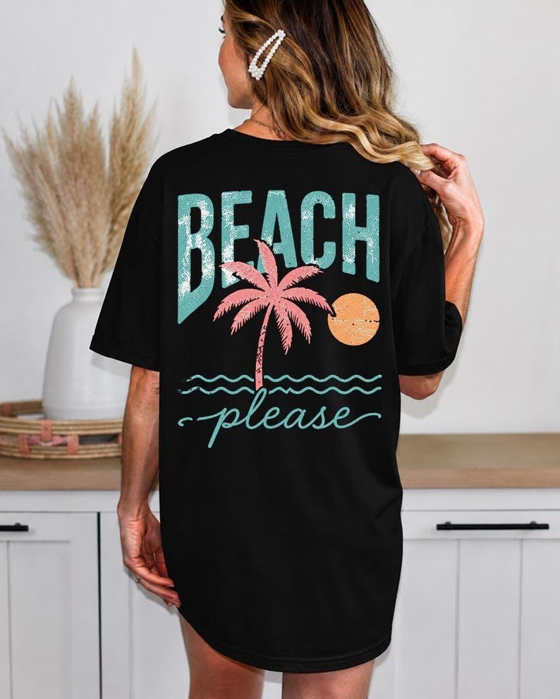 Comfort Colors Beach Please T-Shirt, Summer shirt, Trendy Beach Tee for Women