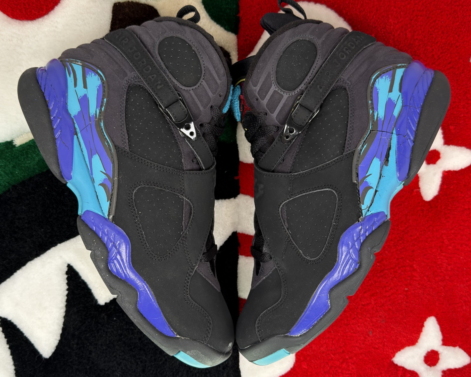 Size 11 – Jordan 8 Retro Aqua (2007) *DAMAGED*