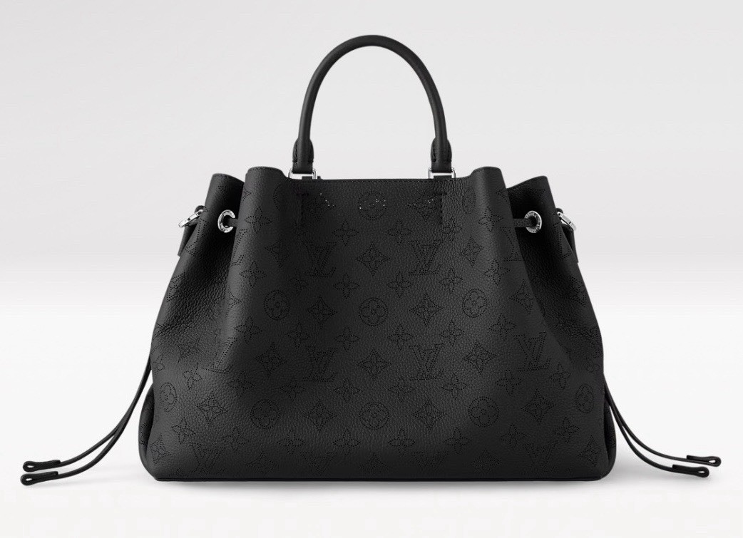 Louis Vuitton Black Monogram Bella Tote Top Handle Bag w/ Chain