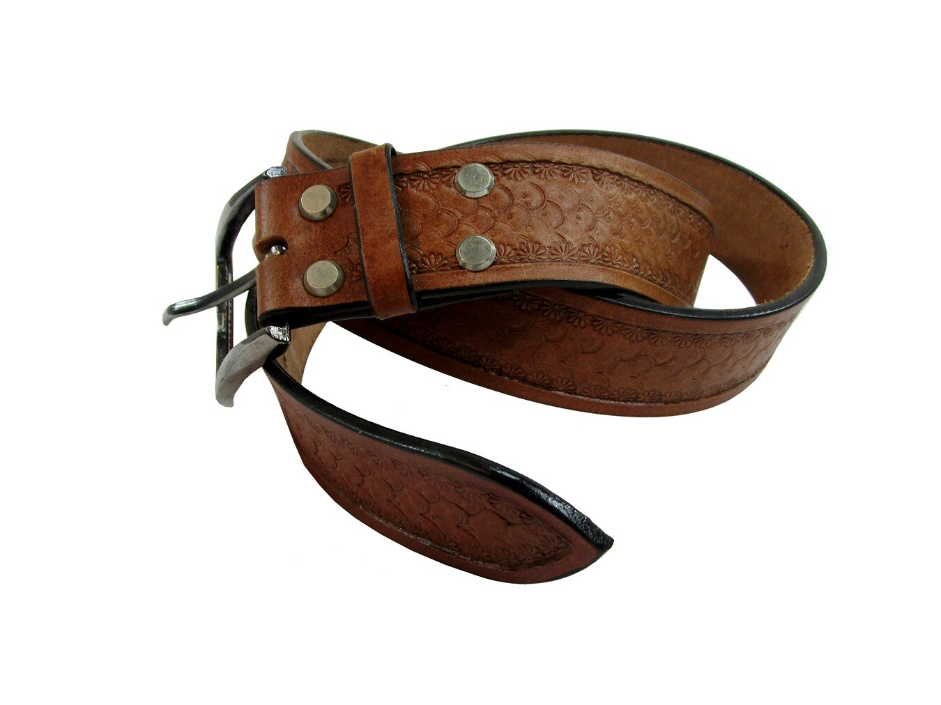 WESTERN BELTS FOR MEN TOOLED LEATHER WORK BELT CASUAL FOMRAL WEAR 32 TO 50