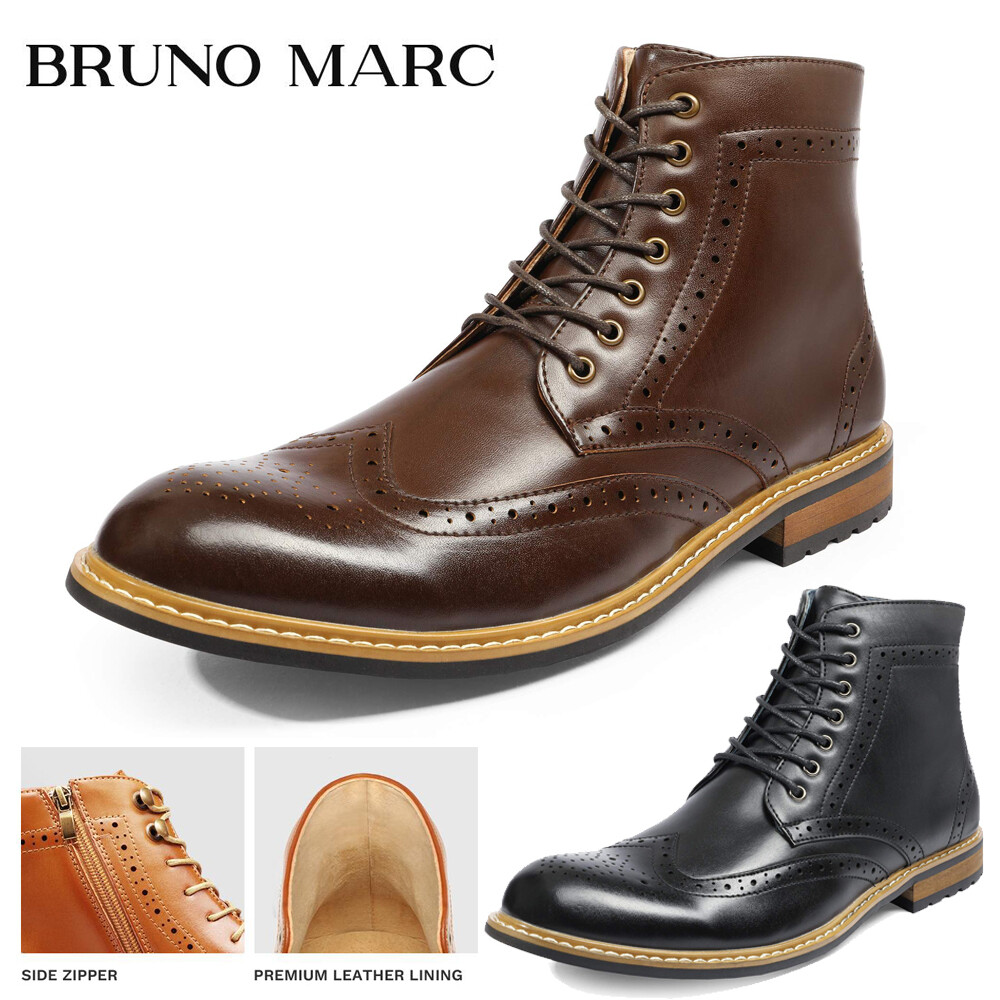 Men’s Motorcycle Leather Chukka Boots Oxford Derby Dress Wedding Shoe