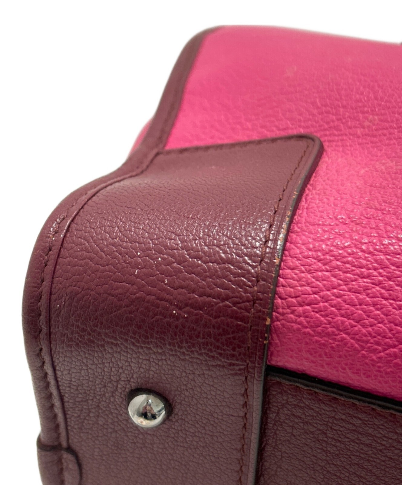 Loewe Amazona 28 Anagram Boston Handbag Leather bag Pink Silver Hardware 11.4in