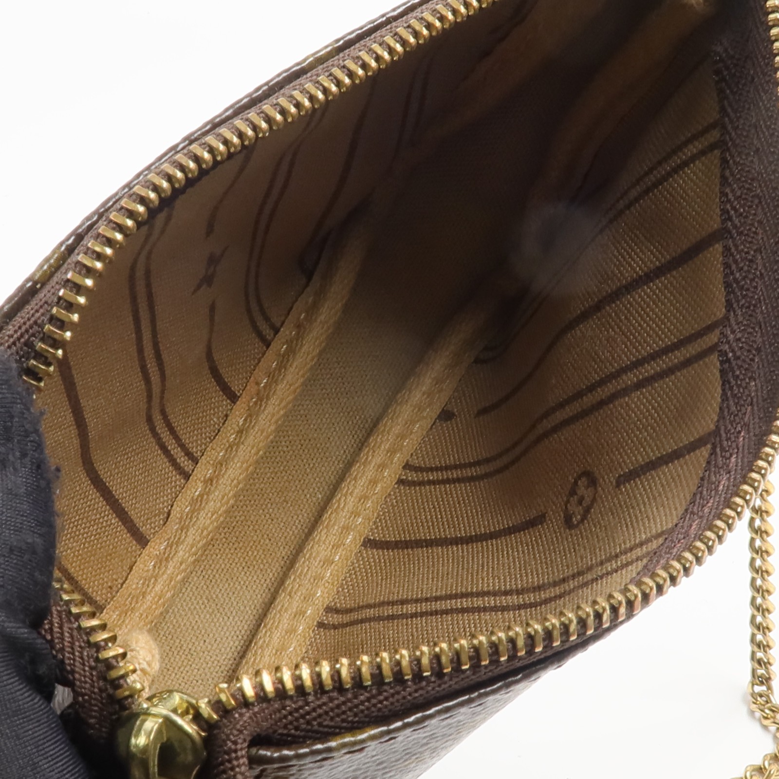 LOUIS VUITTON LV GHW Mini Pochette Accessoires Pouch Handbag M60153 Monogram