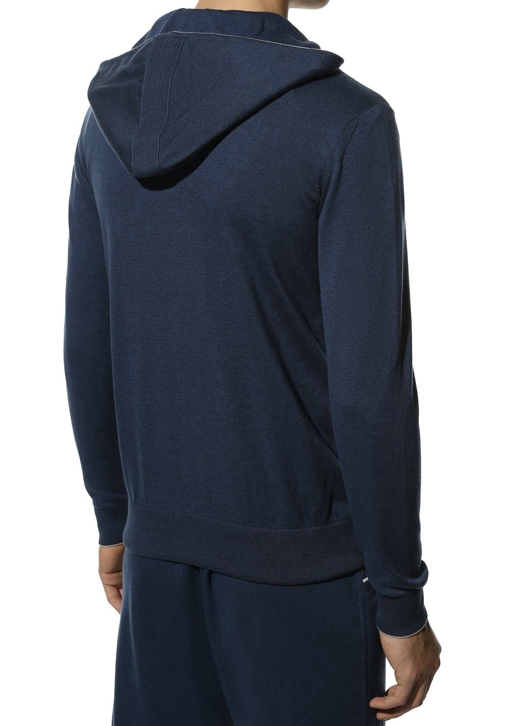 LORO PIANA ‘Hood Leasure Bomber’ Cashmere Cotton Hoodie Jacket Large $2680+ NEW