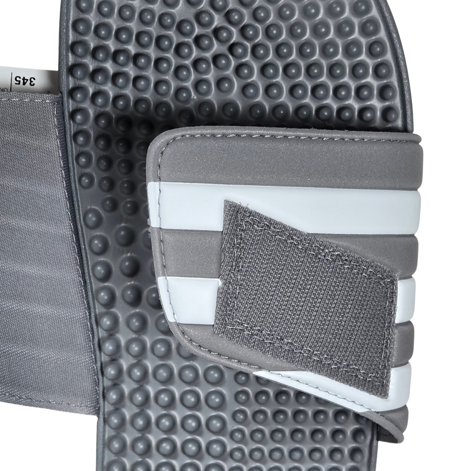 adidas ADISSAGE Adjustable Rubber Slides Gray/White Men’s 16 NIB