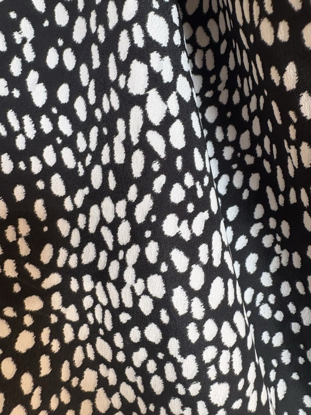 Michael Michael Kors Womens Medium Black Ivory Animal Print Cowl Neck Sleeveless