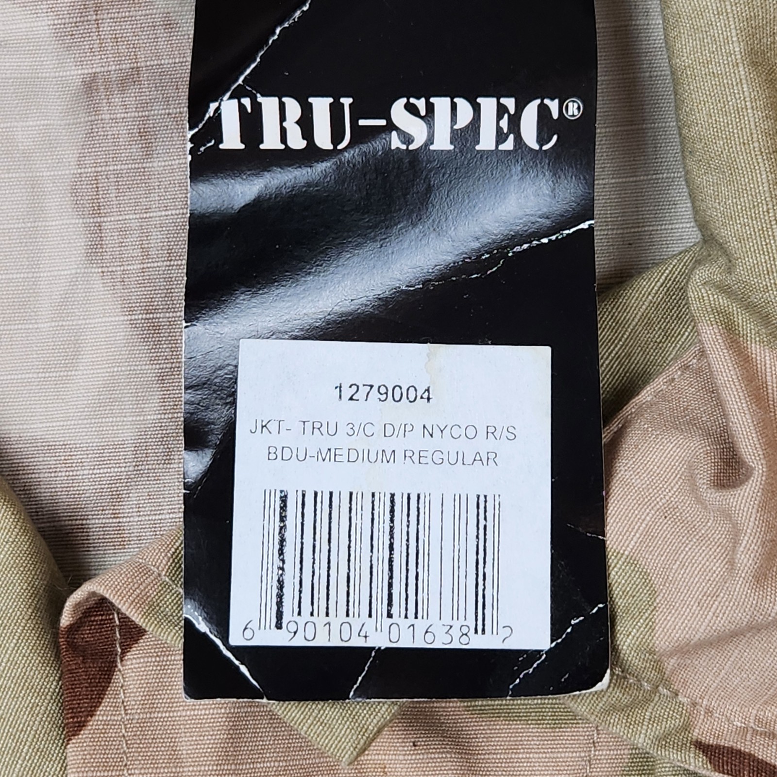 Tru-Spec Jacket Mens Medium Regular Camo 3 Color Desert BDU USAF Air Force Patch