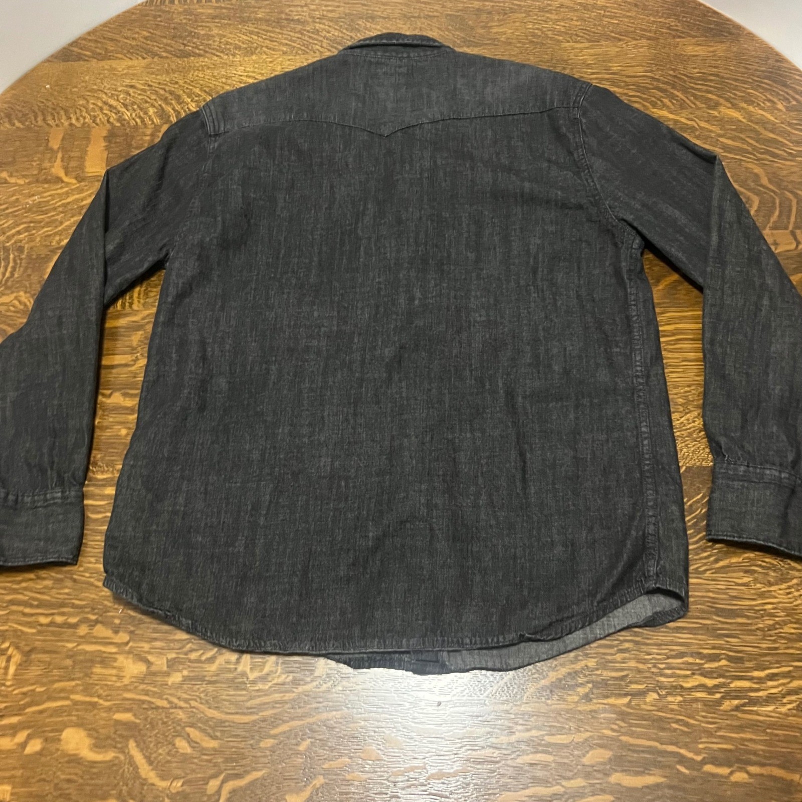 Levi’s Denim Shirt Mens Large Black Pearl Snap Western Long Sleeve 3LYLW2262