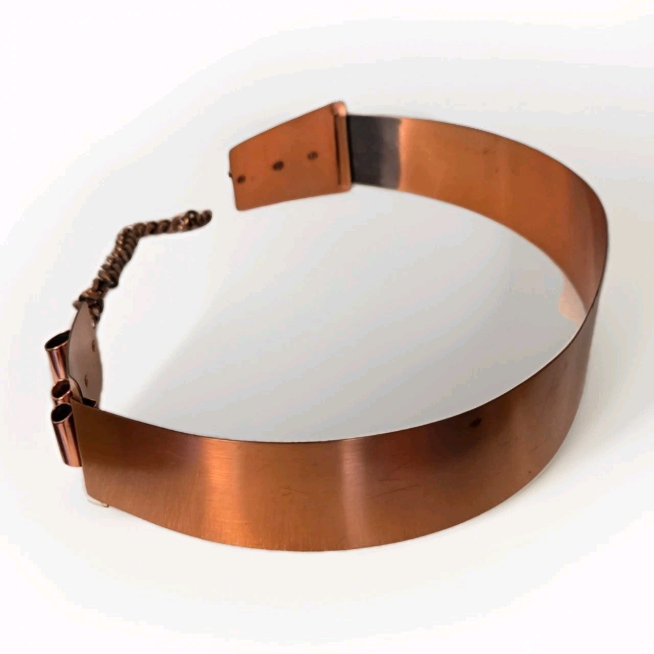 Vintage 1950s Copper Cinch Belt Was Designed by Jerry Fels for company Renoir.