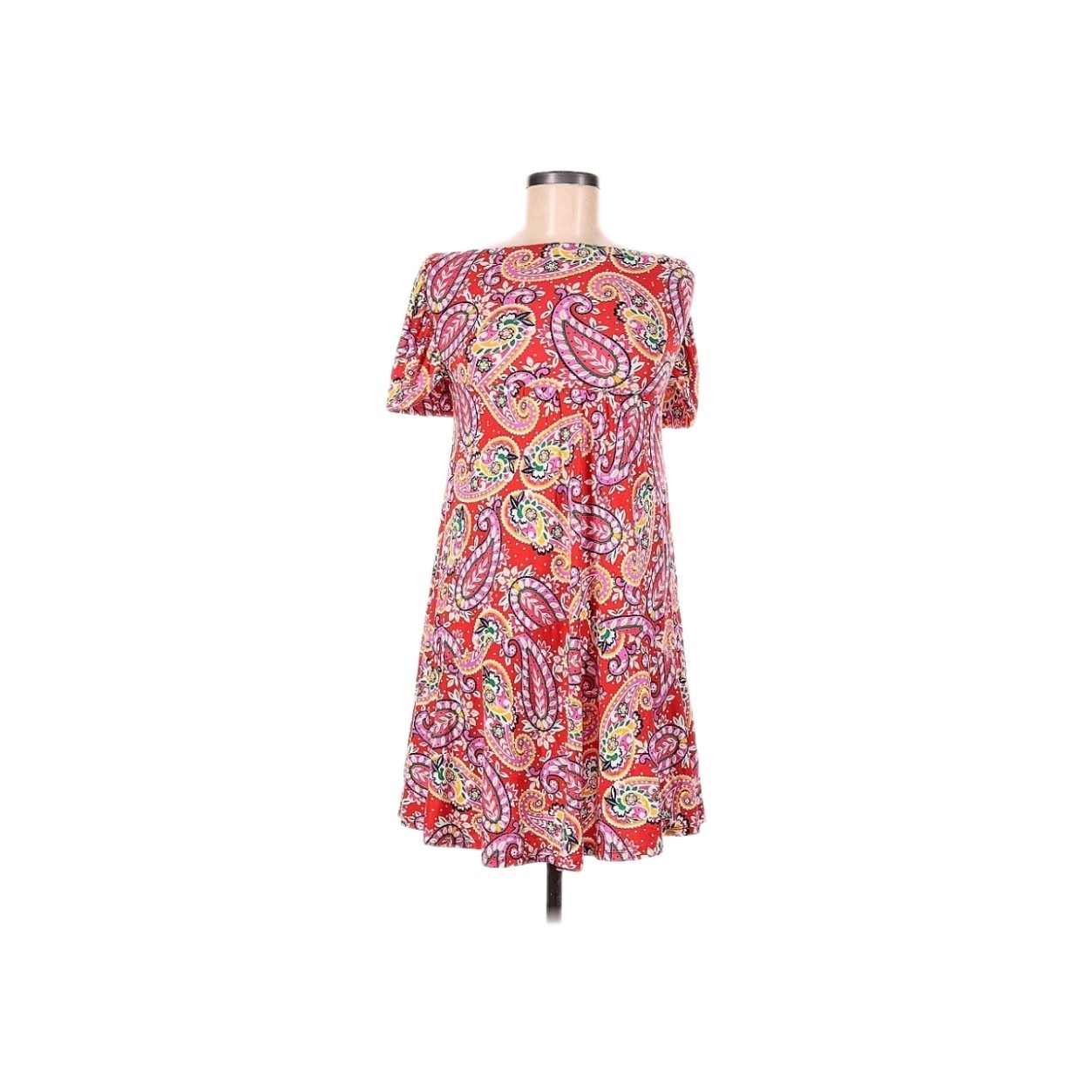 BODEN Lilah Multi Way Strapless Dress Women 6P Petite Red Paisley Halter