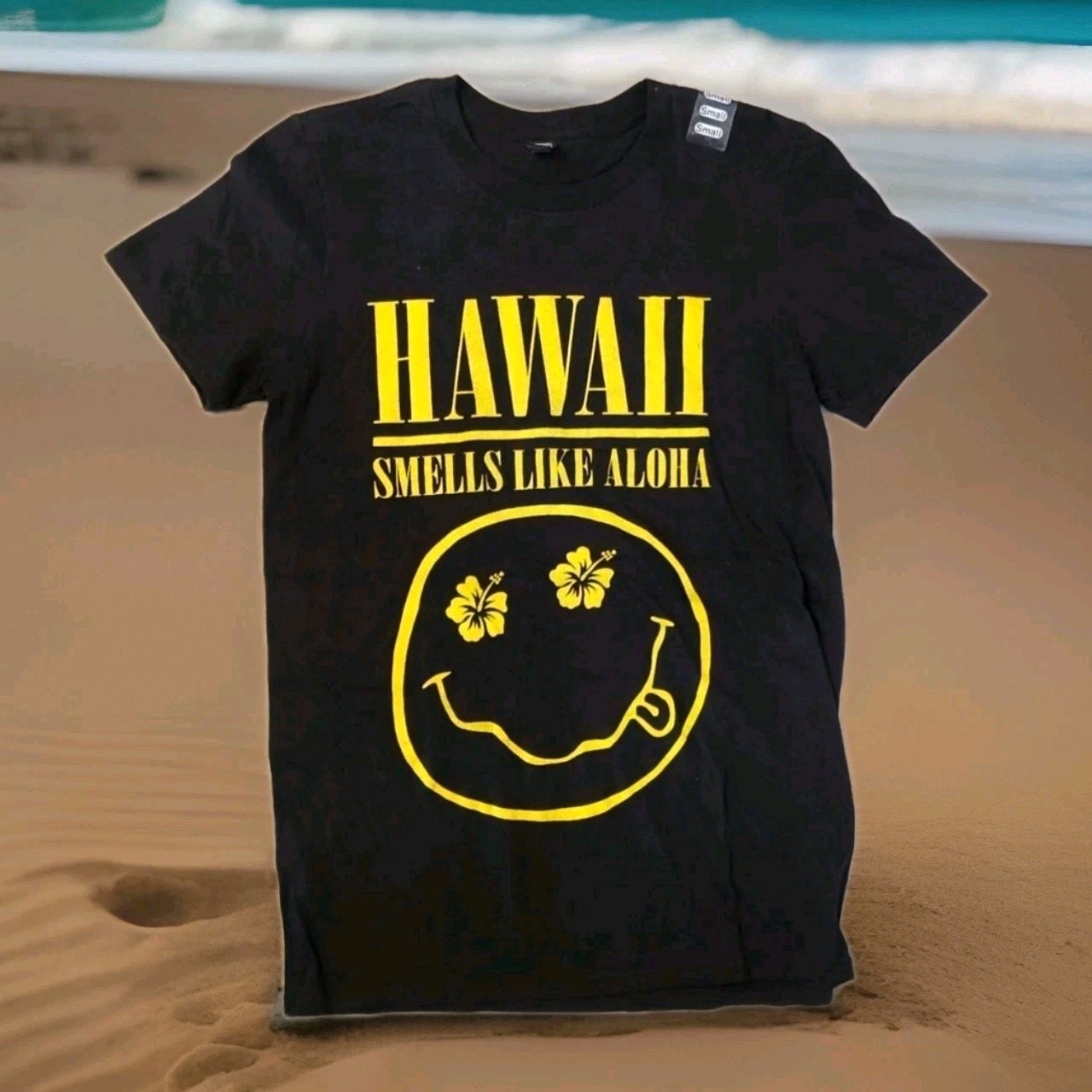 Hawaii Smells Like Aloha T Shirt Unisex & Kids Rock Music Funny Small Nirvana