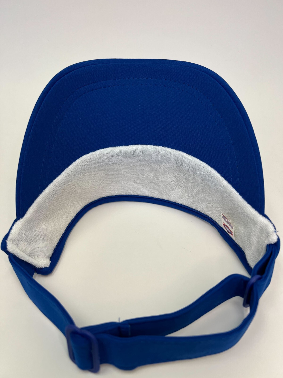 Poly VISOR Foam Polyester Terry Cloth Lining w/ Adjustable Strap Plastic Buckle