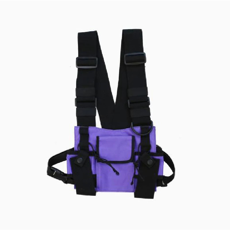 Hip-hop Streetwear Chest Rig Bag Motorcycle Riding Vest Backpacks Sport Storage