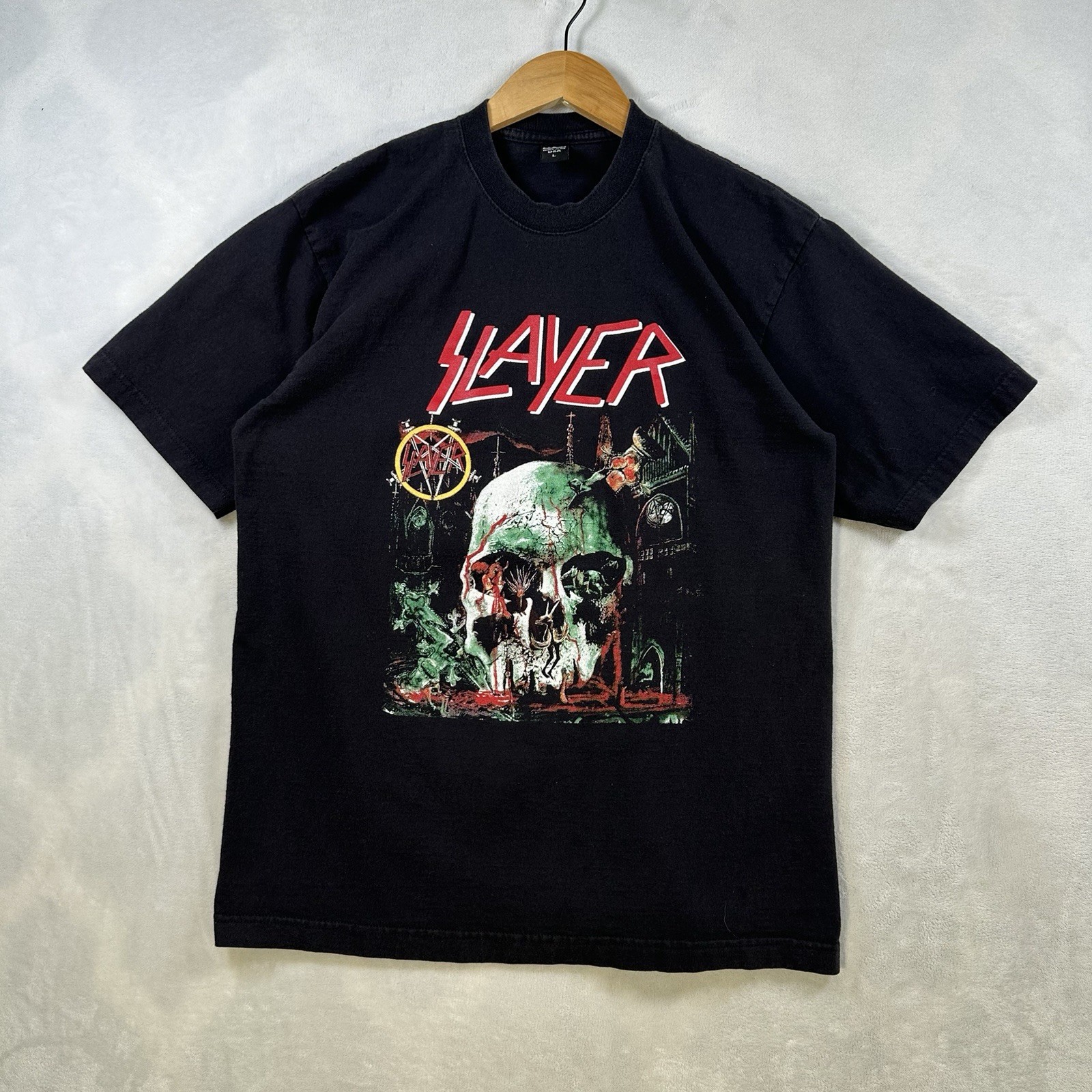 Vintage Slayer Black Short Sleeve T shirt Men’s Size Large
