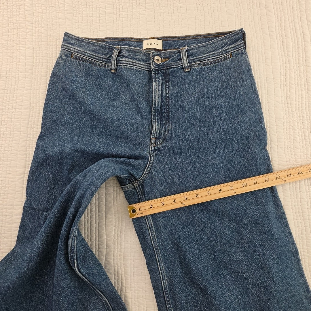 Everlane The Mariner Jean Med Blue Wash Denim Jeans Size 31R Cropped High Rise