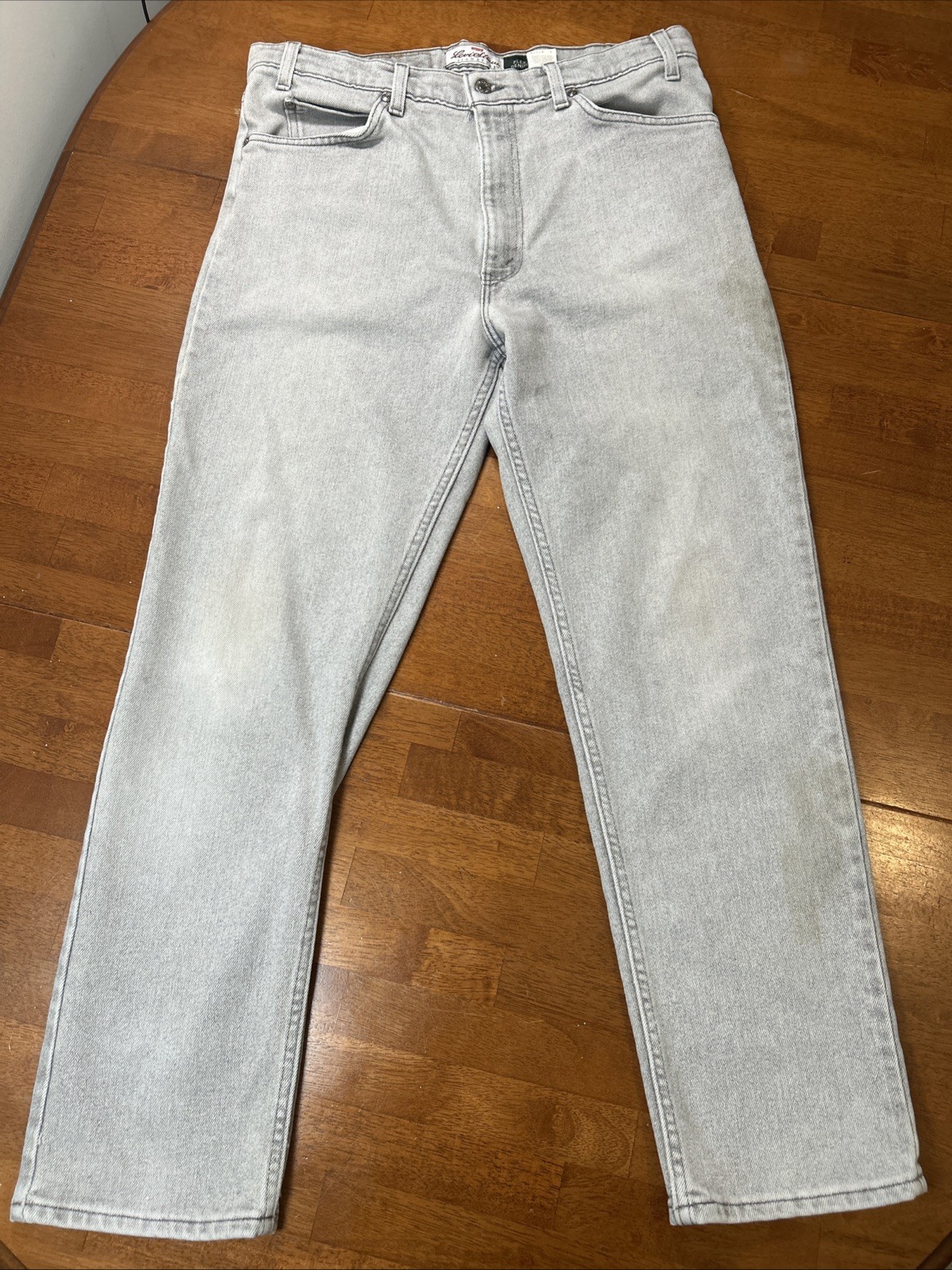 Vintage Levi’s 540 Jeans Men’s Size 36×30 Gray Flex Denim Brown Tab 90s
