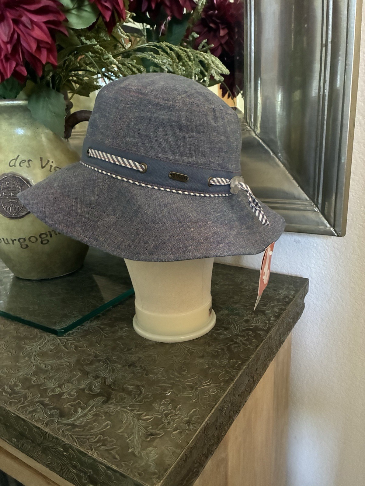 Pistil Designs Hilary Sun Hat One Size Women’s Blue Denim Fabric Summer Hat NEW