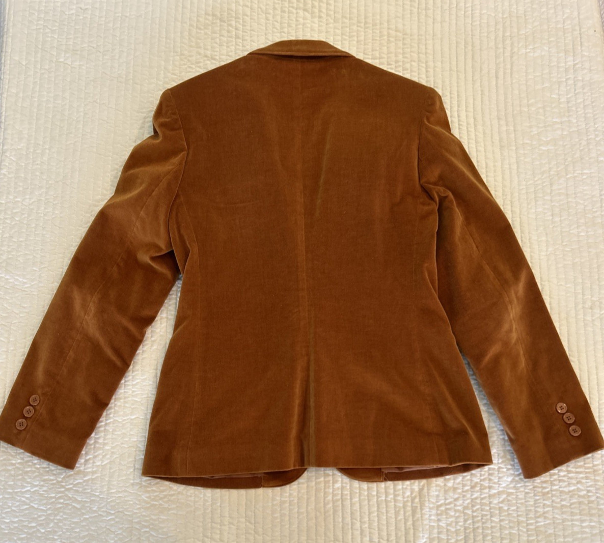 Vintage 80’s Velour Womens Jacket Size 7/8 Floral Broach Tailored Japan