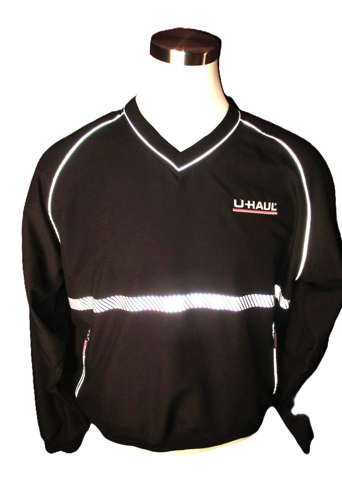 Official U-Haul Men’s Pullover Lined Jacket, Black, Polyester, Size M, EUC