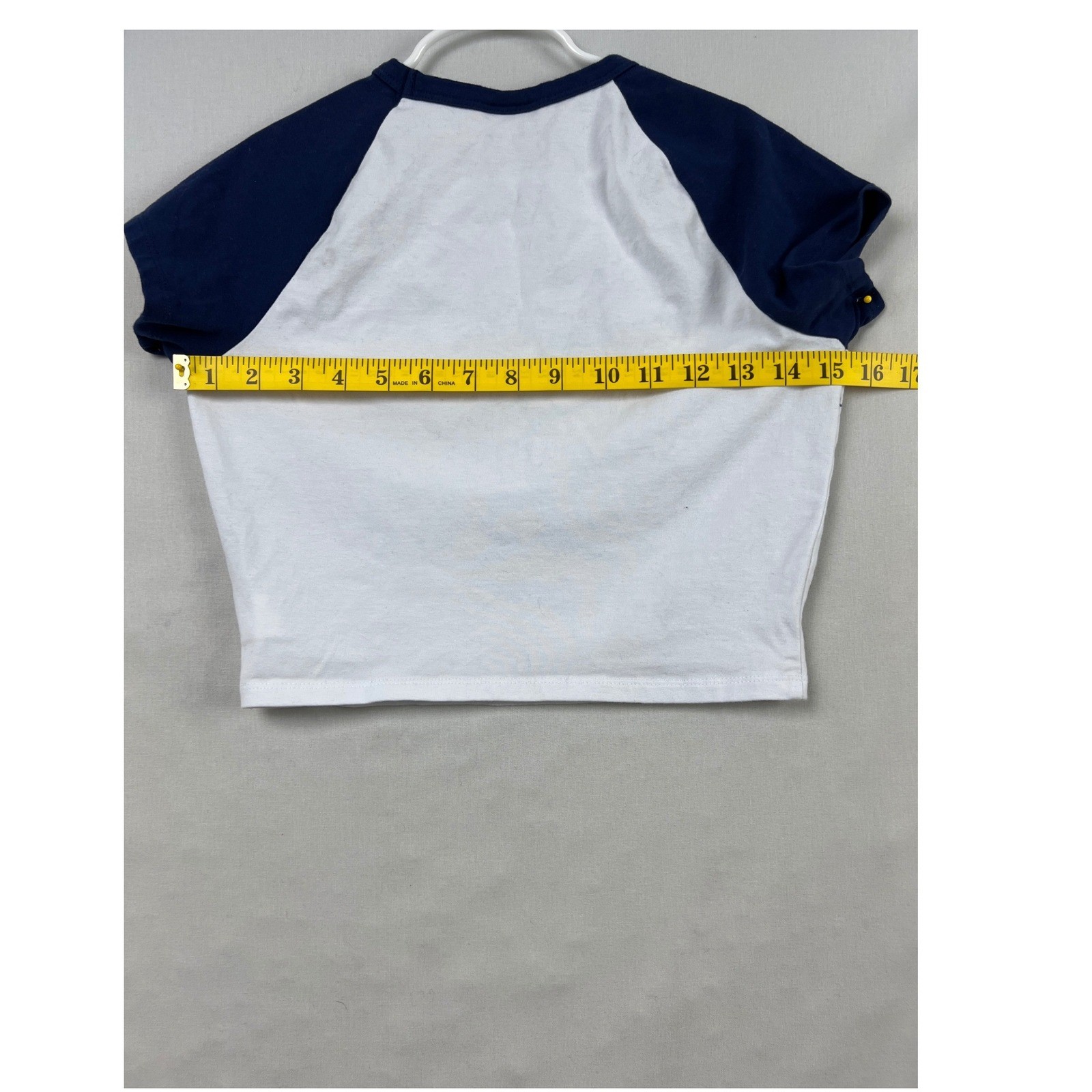 Hype and Vice Auburn University Crop Top Women XS White Navy Blue Collegiate