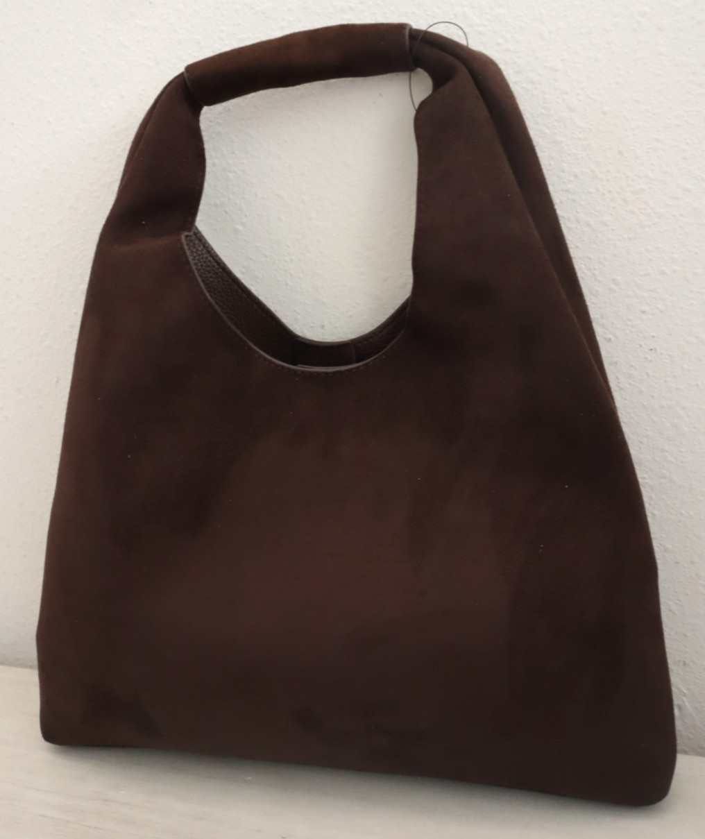 Banana Republic 748749-05-1 O/S Brown Vegan Leather Mini Slouchy Tote Bag $100