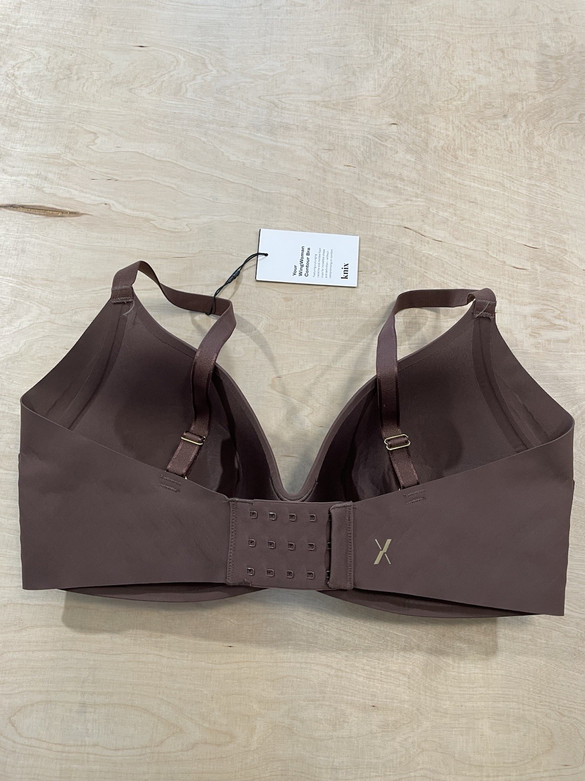 KNIX WingWoman Contour Wireless T-Shirt Bra Size 7+ Brown NWT