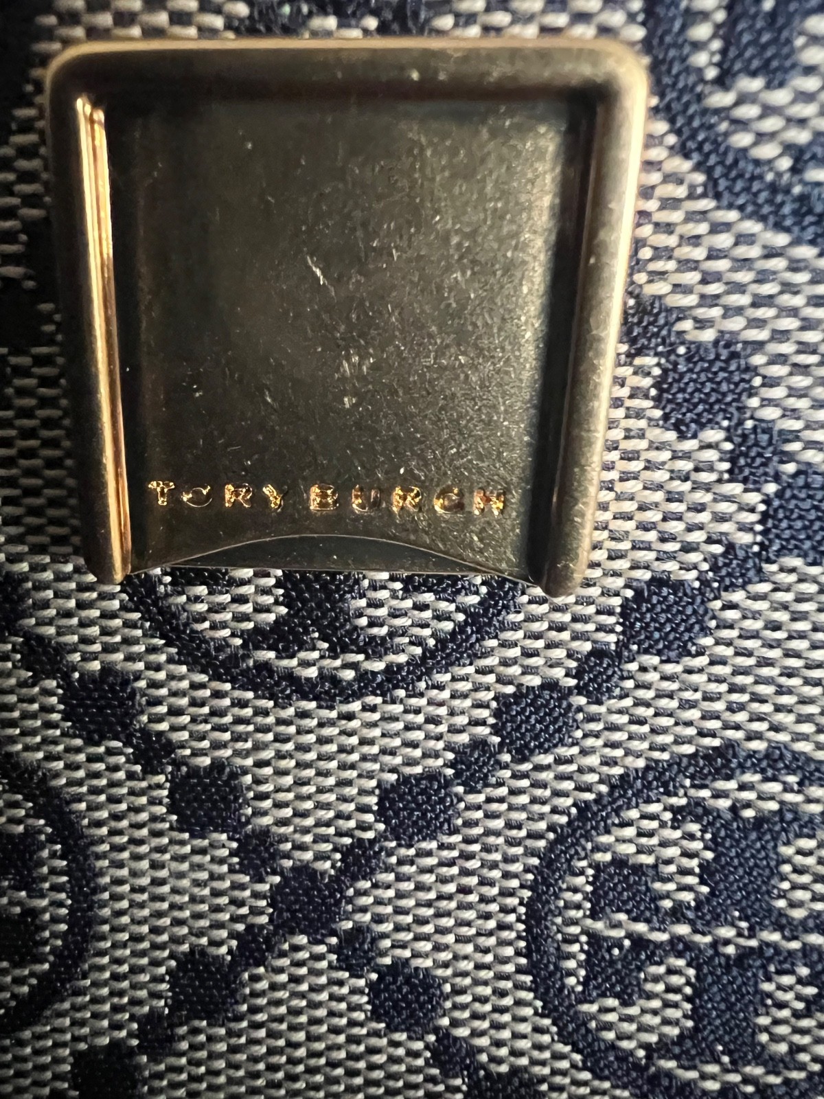 Tory Burch T Monogram Jacquard Shoulder Bag in Tory Navy (Style 155102)