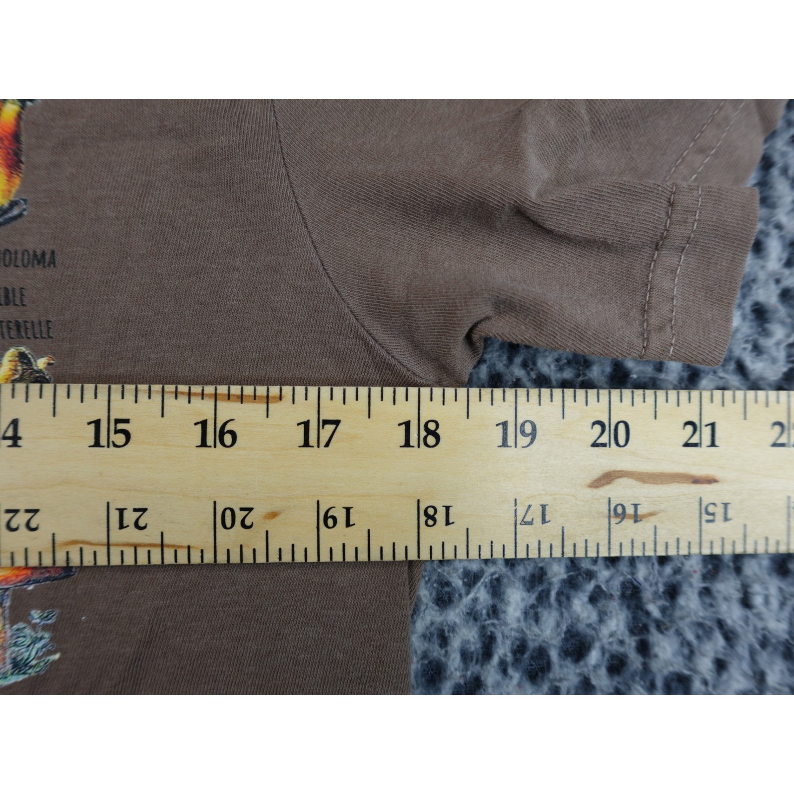 Comfort Colors Mushroom Identification Graphic T-Shirt Mens Small Brown Cotton