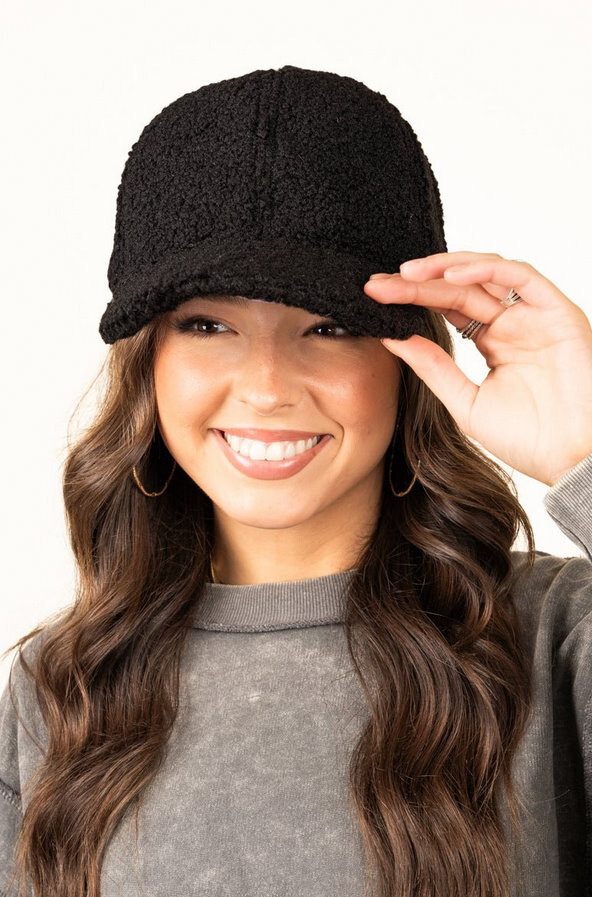Wintery Weekend (Sharpa-Like) Teddy Bear Cap – 3 Colors Available