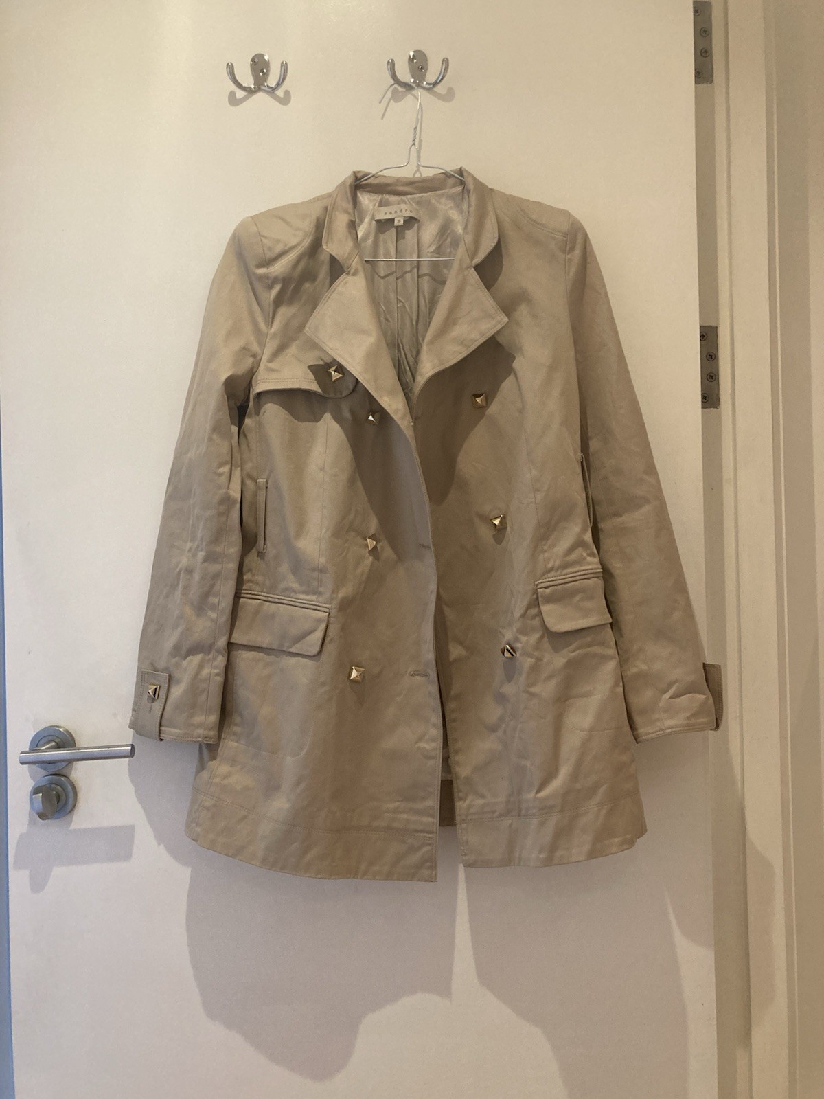 Sandro camel-coloured double-breasted jacket Size 38