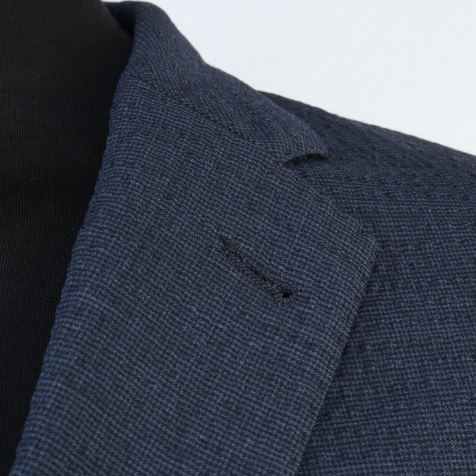 ARMANI COLLEZIONI NAVY BLUE WOOL SEERSUCKER SPORT COAT JACKET EU 58 US 44/46