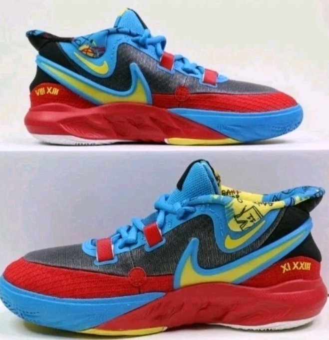✅️🏀Nike Kyrie 8 GO SE Blue Red Athletic Shoes Childrens Size 13c (DQ8080-012)