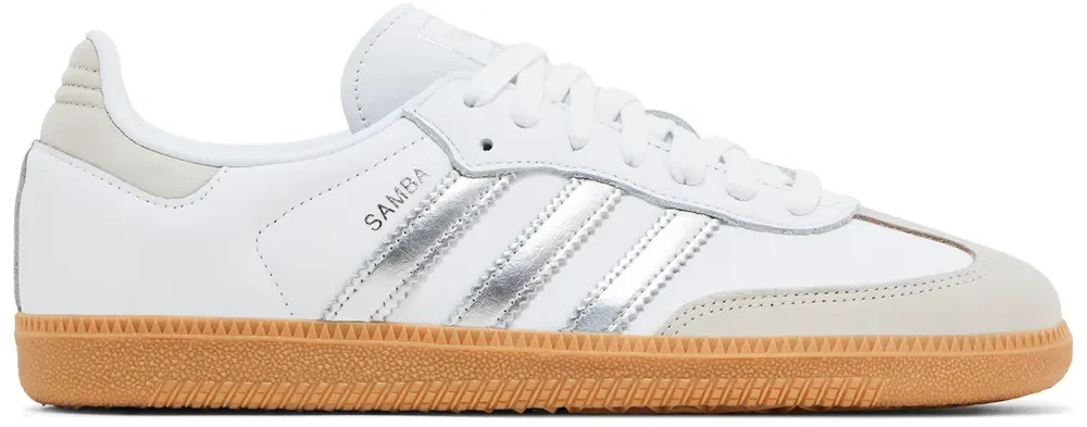 adidas Samba OG White Silver Metallic Grey JI2725 Women’s