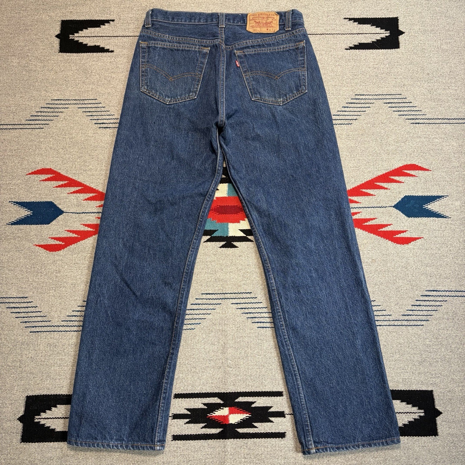 Vintage 80s Levi’s 501xx Button Fly Denim Jean Mens Actual Sz 31×29 Blue Dark