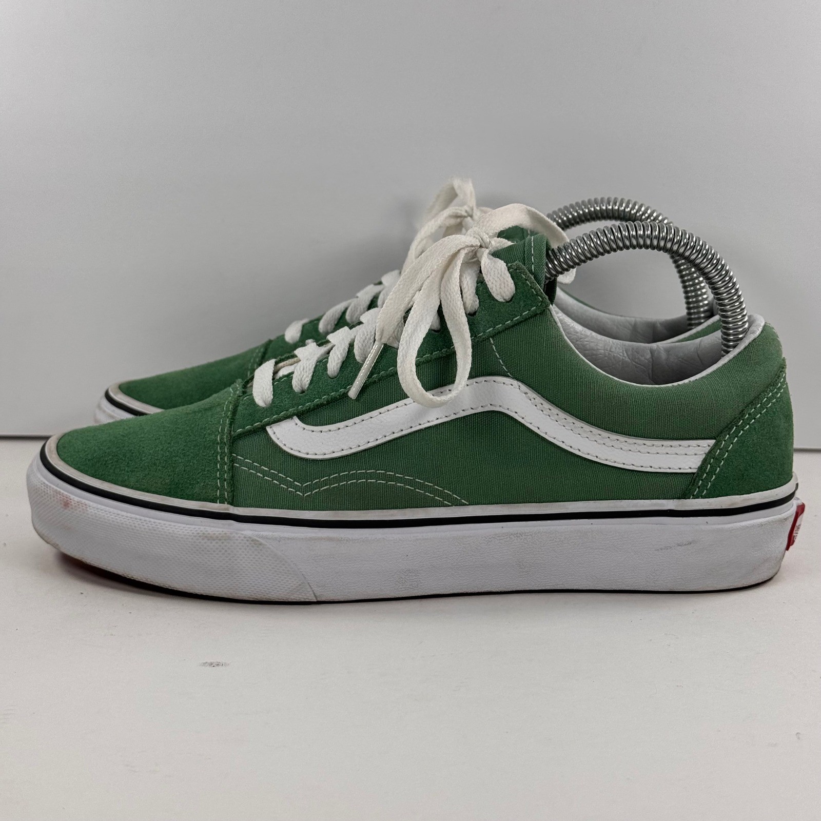 Vans Old Skool Green White Suede Canvas Low Top Skate Shoes Mens 6.5 Womens 8.0